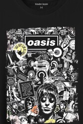 Oasis Rock Music Baskılı Tişört Unisex T-Shirt - Thumbnail