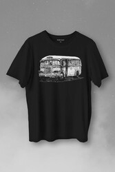 Old Bus Eski Yaşlı Nostalji Otobüs Baskılı Tişört Unisex T-Shirt - Thumbnail