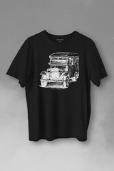 Old Bus Eski Yaşlı Nostalji Otobüs Baskılı Tişört Unisex T-Shirt - Thumbnail