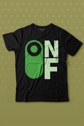 On Off Aç Kapa Urban Street Wear Baskılı Tişört Çocuk T-shirt - Thumbnail