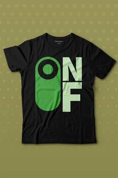 On Off Aç Kapa Urban Street Wear Baskılı Tişört Çocuk T-shirt