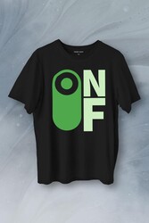 On Off Aç Kapa Urban Street Wear Baskılı Tişört Unisex T-Shirt - Thumbnail