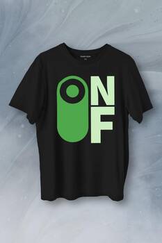 On Off Aç Kapa Urban Street Wear Baskılı Tişört Unisex T-Shirt