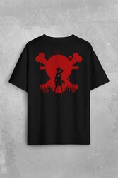 One Piece Anime Dizi Japanese Urban Wear Street Culture Sırt Ön Baskılı Oversize Tişört Unisex T-Shirt - Thumbnail