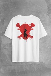 One Piece Anime Dizi Japanese Urban Wear Street Culture Sırt Ön Baskılı Oversize Tişört Unisex T-Shirt - Thumbnail