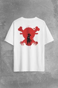 One Piece Anime Dizi Japanese Urban Wear Street Culture Sırt Ön Baskılı Oversize Tişört Unisex T-Shirt