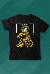 One Piece Anime Dizi Japonca Japanese Wear Baskılı Tişört Çocuk T-shirt - Thumbnail