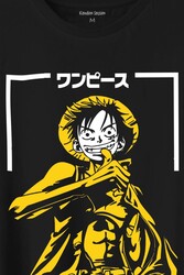 One Piece Anime Dizi Japonca Japanese Wear Baskılı Tişört Unisex T-Shirt - Thumbnail