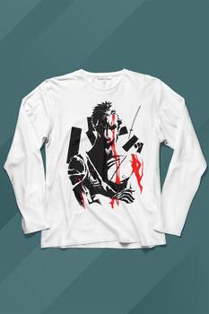 One Piece Roronoa Zoro Poster Uzun Kollu Tişört Baskılı T-Shirt