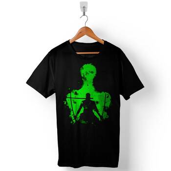 One Piece Zoro Roronoa Logo Baskılı Tişört Unisex T-Shirt