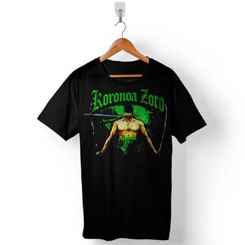 One Piece Zoro Roronoa Logo Baskılı Tişört Unisex T-Shirt