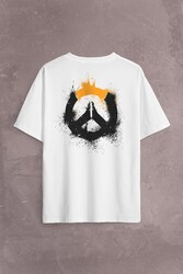 Overwatch Heroes Steam Logo Over Watc Sırt Ön Baskılı Oversize Tişört Unisex T-Shirt - Thumbnail