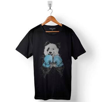 Panda Bear Fight Ayı Boks Boxer Baskılı Tişört Unisex T-Shirt