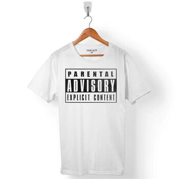 PARENTAL ADVISORY EXPLICIT CONTENT ERKEK TİŞÖRT