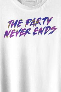 Party Never Ends Music Acid Baskılı Tişört Unisex T-shirt