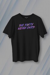 Party Never Ends Music Acid Baskılı Tişört Unisex T-Shirt - Thumbnail