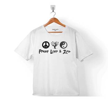 PEACE LOVE ZEN YING YANG İYİLİK KÖTÜLÜK ÇOCUK TİŞÖRT