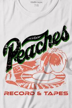 Peaches And Records Grunge Type Baskılı Tişört Çocuk T-shirt