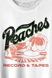 Peaches And Records Grunge Type Baskılı Tişört Unisex T-shirt - Thumbnail