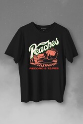 Peaches And Records Grunge Type Baskılı Tişört Unisex T-Shirt - Thumbnail