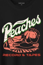 Peaches And Records Grunge Type Baskılı Tişört Unisex T-Shirt - Thumbnail