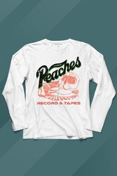 Peaches And Records Grunge Type Uzun Kollu Tişört Baskılı T-Shirt - Thumbnail