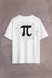 Pi Sayısı 3,14 3.14 Günü 14 Mart Matematik Sırt Ön Baskılı Oversize Tişört Unisex T-Shirt - Thumbnail