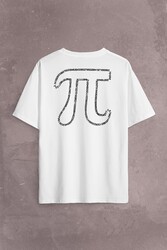 Pi Sayısı Günü 3,14 3.14 Matematik Mathematica Sırt Ön Baskılı Oversize Tişört Unisex T-Shirt - Thumbnail