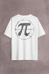 Pi Sayısı Günü 3,14 3.14 Matematik Mathematica Sırt Ön Baskılı Oversize Tişört Unisex T-Shirt - Thumbnail