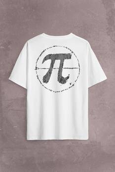 Pi Sayısı Günü 3,14 3.14 Matematik Mathematica Sırt Ön Baskılı Oversize Tişört Unisex T-Shirt