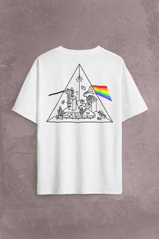 Pink Floyd Carnegıe Hall Dark Side Of The Moon Sırt Ön Baskılı Oversize Tişört Unisex T-Shirt