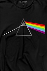 Pink Floyd Prizma Kırılan Işık Tayfı Gök Kuşağı Renkleri Uzun Kollu Tişört Baskılı T-Shirt - Thumbnail