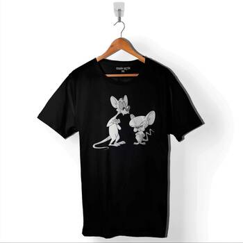 Pinky And The BRain Ratten Rats Tom Ve Jerry Baskılı Tişört Unisex T-Shirt