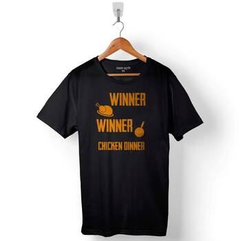 Playerunknown'S Battlegrounds Pubg Winner Chicken Baskılı Tişört Unisex T-Shirt