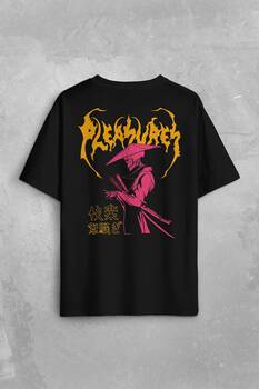 Pleasures Samurai Japan Samuray Japon Sırt Ön Baskılı Oversize Tişört Unisex T-Shirt