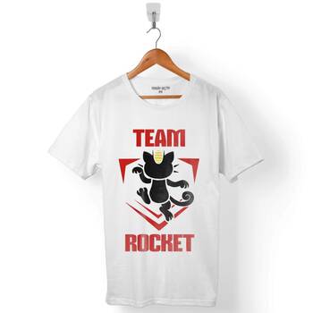 POKEMON TEAM ROCKET LOGO ROKET TAKIMI ERKEK TİŞÖRT