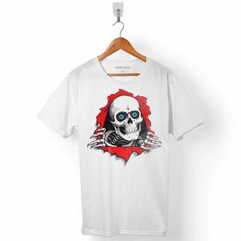 POWELL PERALTA SKULL KURU KAFA SKELETON MAVİ GÖZ ERKEK TİŞÖRT