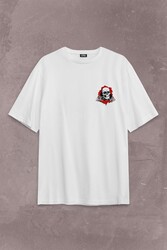 Powell Peralta Skull Kuru Kafa Skeleton Mavi Göz Sırt Ön Baskılı Oversize Tişört Unisex T-Shirt - Thumbnail