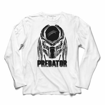 Predatör Av Filmi Arnold Schwarzenegger Uzun Kollu Tişört Baskılı T-Shirt