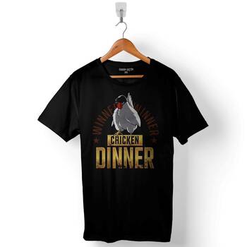 Pubg Playerunknown'S Winner Chicken Dinner Logo 2 Baskılı Tişört Unisex T-Shirt