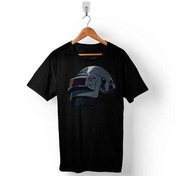 Pubg Pub G Kask Helmet Miğferi Baskılı Tişört Unisex T-Shirt