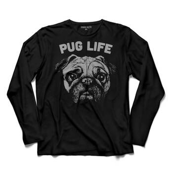 PUG LIFE DOG CHUBBY KÖPEK UZUN KOLLU TİŞÖRT