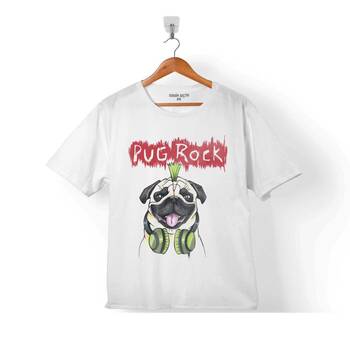 PUG ROCK PUGS DEAD METAL MUSIC KÖPEK ÇOCUK TİŞÖRT