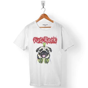 PUG ROCK PUGS DEAD METAL MUSIC KÖPEK ERKEK TİŞÖRT