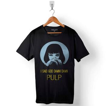 Pulp Fiction I Saıd Goddamn God Damn Ucuz Roman Baskılı Tişört Unisex T-Shirt