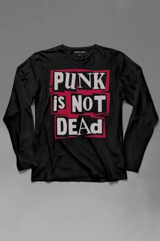 Punk Is Not Dead Rock Grunge Music Müzik Uzun Kollu Tişört Baskılı T-Shirt