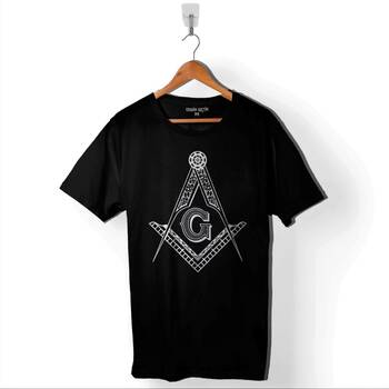 Pusula Mason Pusula Kumpas Masonic Square An Baskılı Tişört Unisex T-Shirt