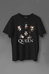 Queen English Rock Music Group Freddie Mercury Baskılı Tişört Unisex T-Shirt - Thumbnail