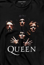 Queen English Rock MusicGroup Freddie Mercury Uzun Kollu Tişört Baskılı T-Shirt - Thumbnail