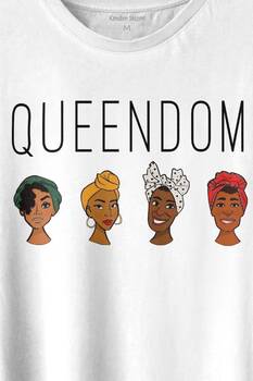 Queendom African Girl Afrikalı Kız Siyahi Kadın Baskılı Tişört Unisex T-shirt